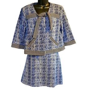 CAbi 2 Pc Set Reina 21 Club Blaze Medium Matching Mini Skirt Sz 8 #5320 #5294